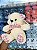 PELUCIA URSO ref. FE6805 Branco/rosa -21cm und. - Imagem 3