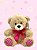 PELUCIA URSO ref. FE7372 rosa -20cm und. - Imagem 1