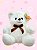 PELUCIA URSO ref. FD5031 BRANCO-25cm und. - Imagem 1