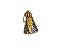 Pingente de ouro 18k Nossa Senhora Aparecida com zircônias azuis - Imagem 1