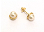 Brinco ninho - rococó - em ouro 18k e pérolas naturais de 7mm - Imagem 2