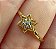 Anel de estrela em ouro 18k e zirconias - Imagem 1