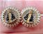 Conjunto Anel e Brincos Nossa Senhora Aparecida com zircônias  ouro18k - Imagem 4