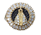 Conjunto Anel e Brincos Nossa Senhora Aparecida com zircônias  ouro18k - Imagem 5