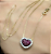 Gargantilha com pingente de coração vermelho em ouro 18k e zirconias - Imagem 1