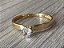 Anel solitario em ouro 18k e zirconia - Imagem 1