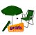 Kit guarda-sol e cadeira de praia VERDE - Grátis - Sacola transporte!! - Imagem 1