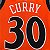 Camisa de Basquete Nba Golden State Warriors Laranja #30 Curry - Imagem 3