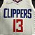Camisa de Basquete do Clippers NBA 75th Anniversary White #13 George - Imagem 3