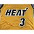 Camisa de Basquete da NBA do Miami Heat Amarela #3 Wade - Imagem 3