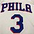 Camisa de Basquete Gola V do Phaladelphia 76ers Branca #3 Iverson - Imagem 3