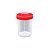 COLETOR DE URINA INDIVIDUAL 50ML TAMPA VERMELHA ESTERIL PT/100 - Imagem 1