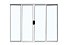 Janela Aluminio de Correr 1,0A x 1,2L  4 folhas Branco Esal - Imagem 1
