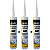 KIt com 3 Unidades Silicone Acético Branco Vonder – 256g - Imagem 1