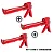 Kit 3 Aplicadores Silicone NOVE54 Vermelho Aço Carbono - Imagem 1