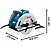 Serra Circular Bosch GKS 130 1300W Profissional 110V ou 220V Disco 184mm Ajuste de Profundidade - Imagem 4