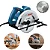 Serra Circular Bosch GKS 130 1300W Profissional 110V ou 220V Disco 184mm Ajuste de Profundidade - Imagem 1