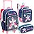 KIT MOCHILA DE RODINHAS LANCHEIRA ESTOJO UNICORNIO DREAM BIG - Imagem 2