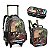 KIT MOCHILA DE RODINHA LANCHEIRA E ESTOJO ZOMBIE GAMECRAFT - Imagem 1
