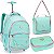 KIT MOCHILA COM RODAS ESTOJO E LANCHEIRA BORDADO CUPCAKE - Imagem 1