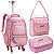 KIT MOCHILA 4 RODAS LANCHEIRA E ESTOJO ESCOLAR CONCHA SEREIA - Imagem 2
