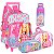 MOCHILA COM RODAS LANCHEIRA ESTOJO GARRAFA BARBIE - Imagem 2