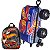 KIT MALA INFANTIL 3D RACE MONSTER TRUCKS E MOCHILA LANCHEIRA HOT WHEELS - Imagem 1