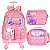 KIT MOCHILA C/ 4 RODAS LANCHEIRA ESTOJO BARBIE - Imagem 2