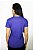 Camiseta Fitness Manga Curta Feminino ROMA Básica Azul Médio - Imagem 3