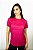 Camiseta Fitness Manga Curta Feminino ROMA Básica Rosa Médio - Imagem 1
