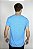 Camiseta Fitness Manga Curta Masculino ROMA Mescla Azul Claro - Imagem 3