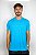 Camiseta Fitness Manga Curta Masculino ROMA Mescla Azul Claro - Imagem 1
