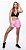 Shorts Fitness Curto Feminino ROMA Dry Fit Rosa Claro - Imagem 2