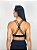 Top Fitness Baixo Impacto Feminino ROMA Elástico Preto - Imagem 3