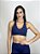 Top Fitness Médio Impacto Emana Feminino ROMA Básico Azul Escuro - Imagem 1