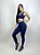 Top Fitness Médio Impacto Emana Feminino ROMA Básico Azul Escuro - Imagem 4