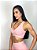 Top Fitness Médio Impacto Emana Feminino ROMA Básico Rosa Claro - Imagem 2