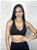 Top Fitness Médio Impacto Emana Feminino ROMA Cruzado Preto - Imagem 1
