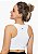 Top Fitness Médio Impacto Feminino ROMA Cropped Logo Branco - Imagem 2