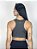 Top Fitness Médio Impacto Feminino ROMA Cropped Logo Cinza Médio - Imagem 3
