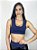 Top Fitness Médio Impacto Feminino ROMA Duplo Azul Escuro - Imagem 1