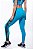 Calça Legging Fitness Longa Feminino ROMA Estampa Lateral Azul Médio - Imagem 3