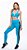 Calça Legging Fitness Longa Feminino ROMA Estampa Lateral Azul Médio - Imagem 1