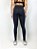 Calça Legging Fitness Longa Feminino ROMA Faixa Lateral Preto - Imagem 3