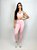 Calça Legging longa Emana Fitness Feminino  ROMA Costura Frontal Rosa Claro - Imagem 4
