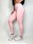 Calça Legging longa Emana Fitness Feminino  ROMA Costura Frontal Rosa Claro - Imagem 2