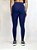 Calça Legging longa Emana Fitness Feminino ROMA Costura Frontal Azul Escuro - Imagem 3