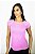 Camiseta Fitness Manga Curta Feminino ROMA Raglan Rosa Médio - Imagem 3