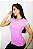 Camiseta Fitness Manga Curta Feminino ROMA Raglan Rosa Médio - Imagem 2