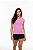 Camiseta Fitness Manga Curta Feminino ROMA Raglan Rosa Médio - Imagem 3